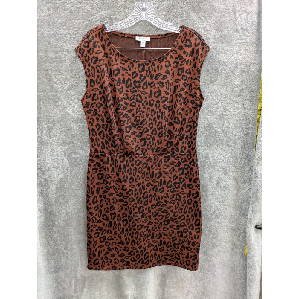 Animal Print‎ Sheath Dress Women's Medium Leopard